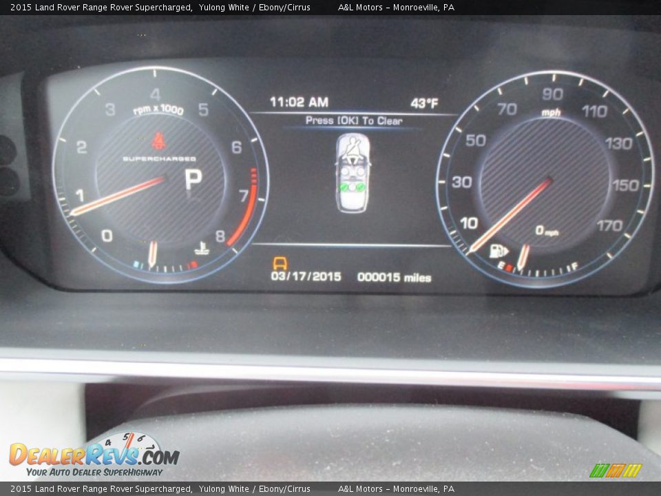 2015 Land Rover Range Rover Supercharged Gauges Photo #20