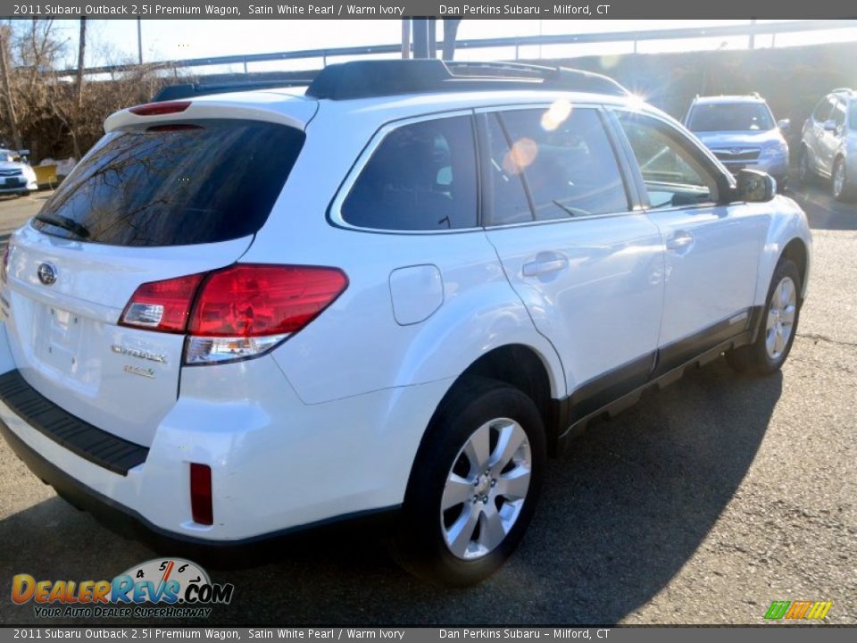 2011 Subaru Outback 2.5i Premium Wagon Satin White Pearl / Warm Ivory Photo #6