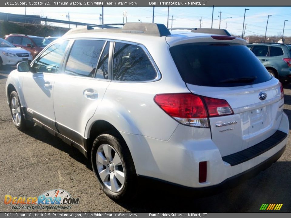 2011 Subaru Outback 2.5i Premium Wagon Satin White Pearl / Warm Ivory Photo #10