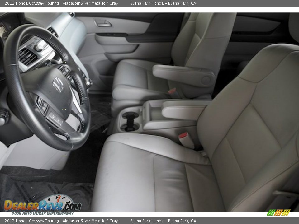 2012 Honda Odyssey Touring Alabaster Silver Metallic / Gray Photo #3