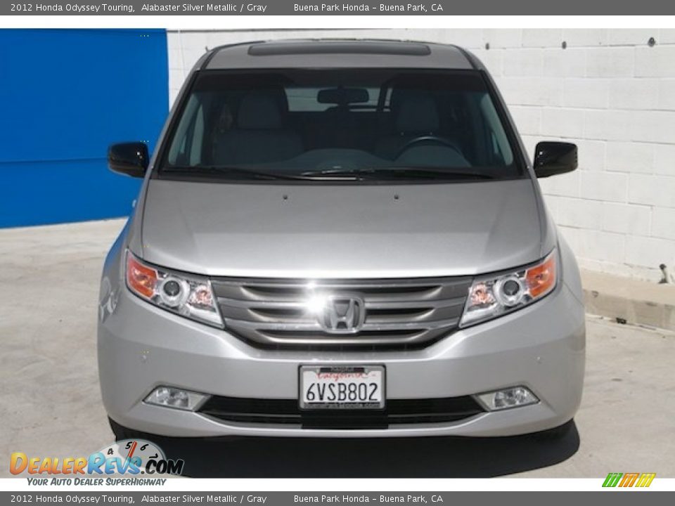 2012 Honda Odyssey Touring Alabaster Silver Metallic / Gray Photo #7