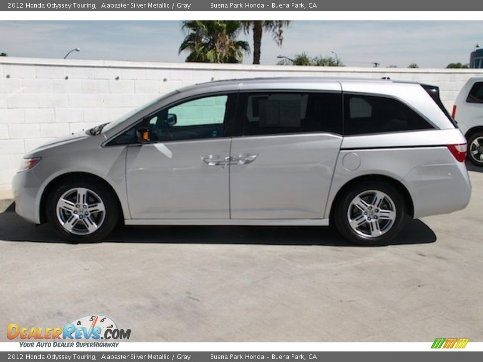 2012 Honda Odyssey Touring Alabaster Silver Metallic / Gray Photo #10