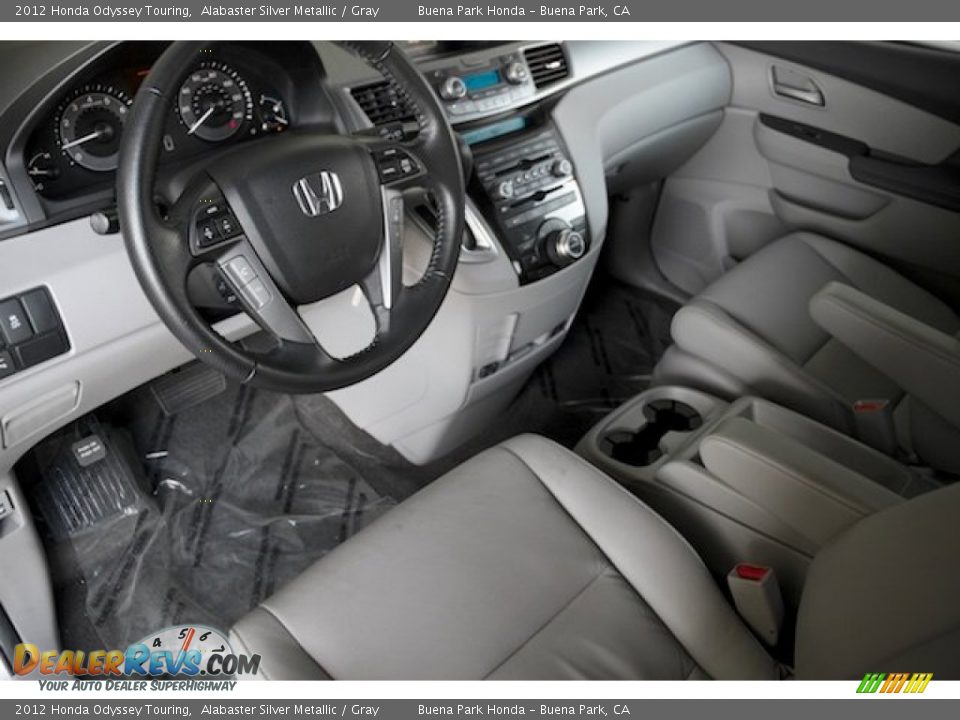 2012 Honda Odyssey Touring Alabaster Silver Metallic / Gray Photo #11