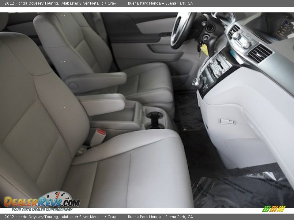 2012 Honda Odyssey Touring Alabaster Silver Metallic / Gray Photo #22