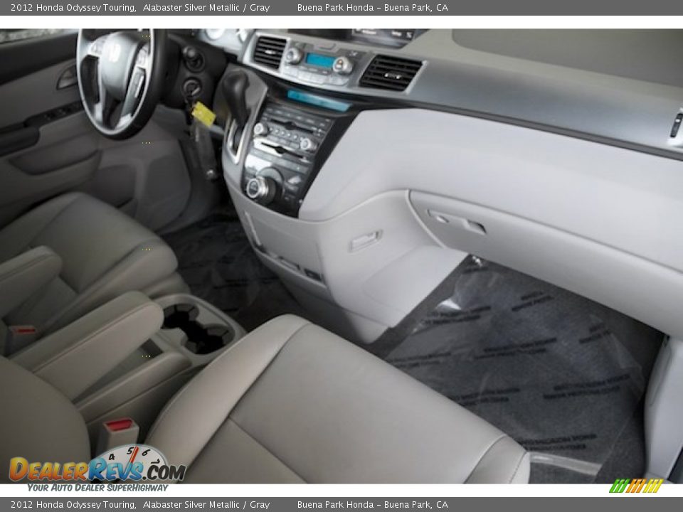 2012 Honda Odyssey Touring Alabaster Silver Metallic / Gray Photo #23