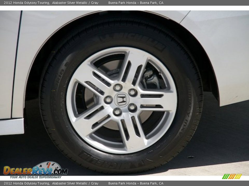 2012 Honda Odyssey Touring Alabaster Silver Metallic / Gray Photo #33