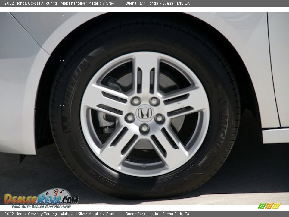 2012 Honda Odyssey Touring Alabaster Silver Metallic / Gray Photo #34