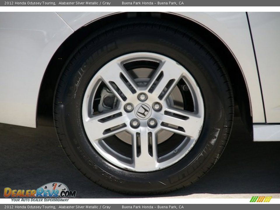 2012 Honda Odyssey Touring Alabaster Silver Metallic / Gray Photo #36