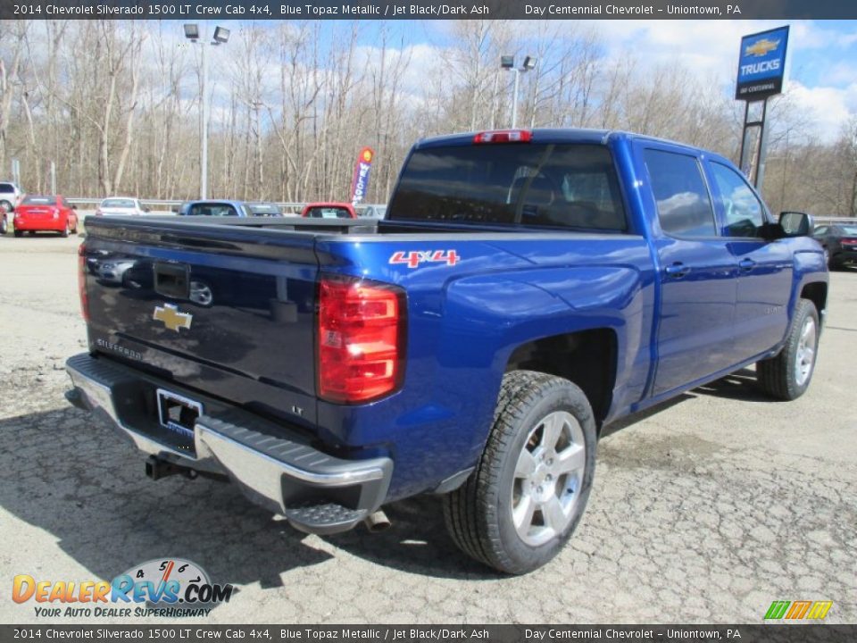 2014 Chevrolet Silverado 1500 LT Crew Cab 4x4 Blue Topaz Metallic / Jet Black/Dark Ash Photo #8