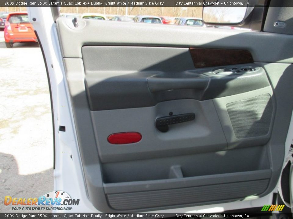 2009 Dodge Ram 3500 Laramie Quad Cab 4x4 Dually Bright White / Medium Slate Gray Photo #21