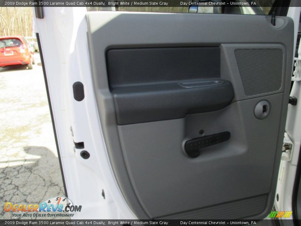 2009 Dodge Ram 3500 Laramie Quad Cab 4x4 Dually Bright White / Medium Slate Gray Photo #23