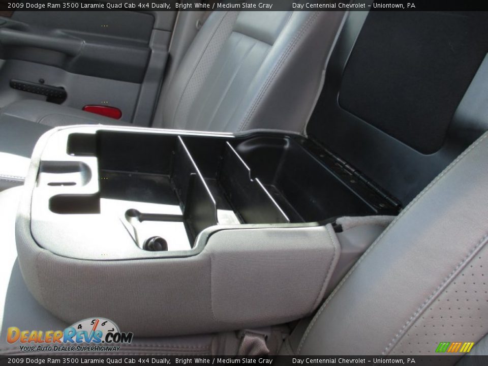 2009 Dodge Ram 3500 Laramie Quad Cab 4x4 Dually Bright White / Medium Slate Gray Photo #26