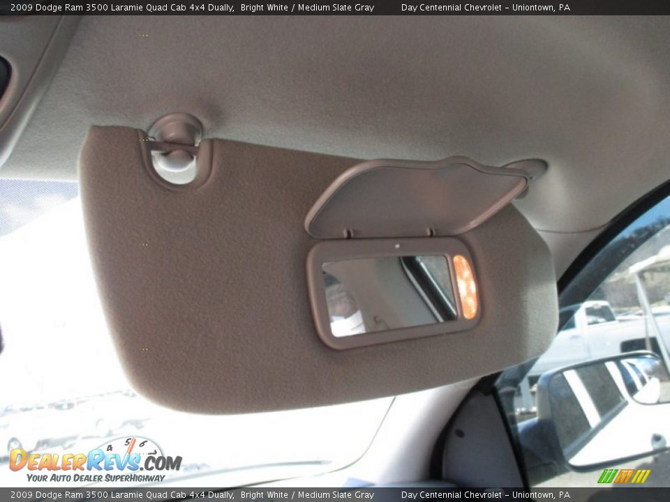 2009 Dodge Ram 3500 Laramie Quad Cab 4x4 Dually Bright White / Medium Slate Gray Photo #32