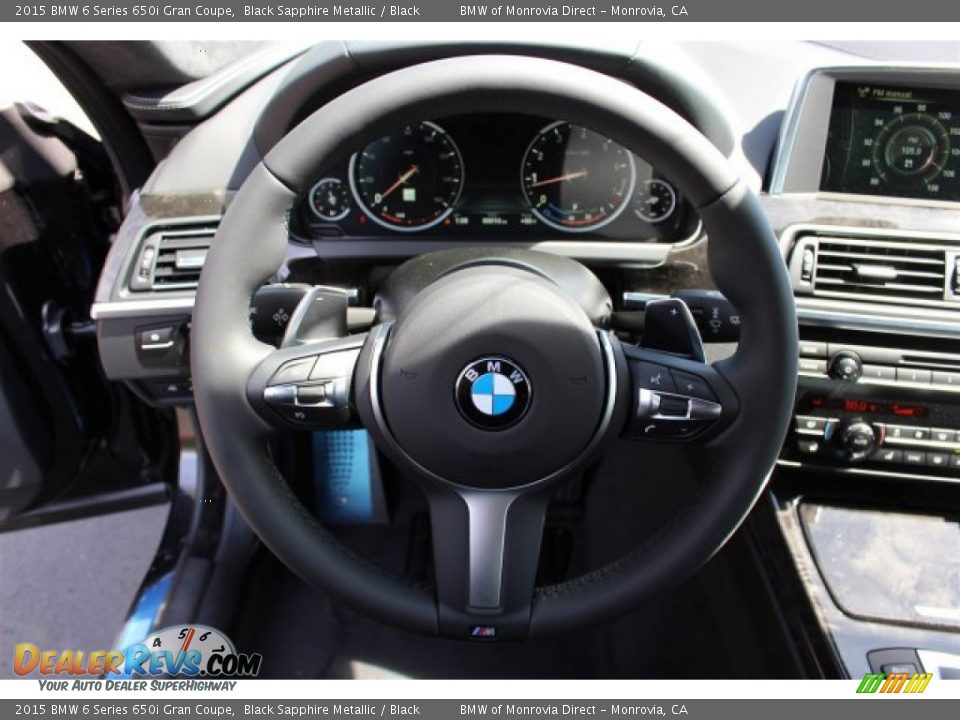 2015 BMW 6 Series 650i Gran Coupe Black Sapphire Metallic / Black Photo #8