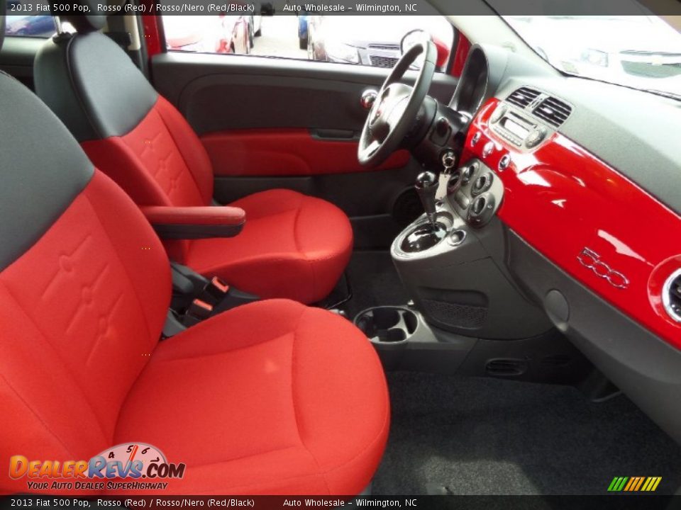 2013 Fiat 500 Pop Rosso (Red) / Rosso/Nero (Red/Black) Photo #13