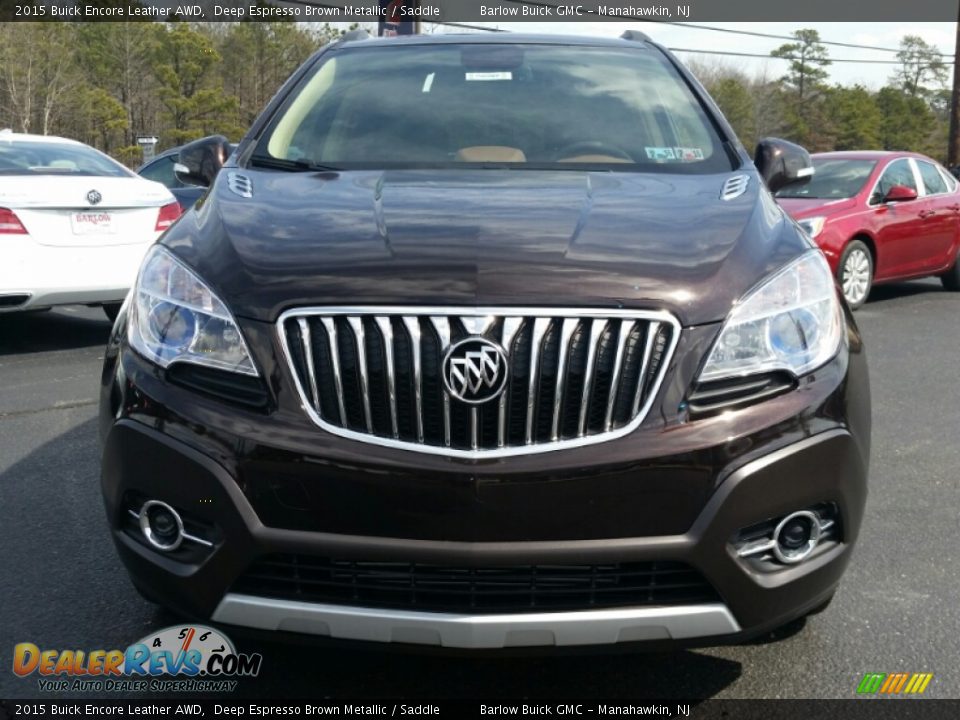 2015 Buick Encore Leather AWD Deep Espresso Brown Metallic / Saddle Photo #2