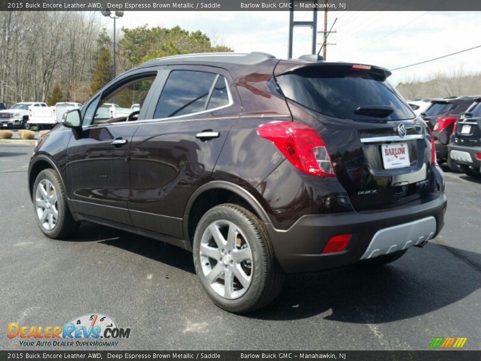 2015 Buick Encore Leather AWD Deep Espresso Brown Metallic / Saddle Photo #4