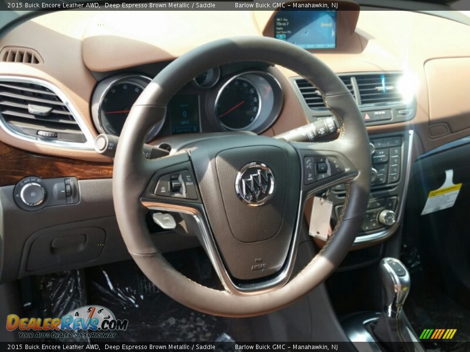 2015 Buick Encore Leather AWD Deep Espresso Brown Metallic / Saddle Photo #9
