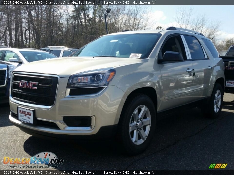 2015 GMC Acadia SLE AWD Champagne Silver Metallic / Ebony Photo #1