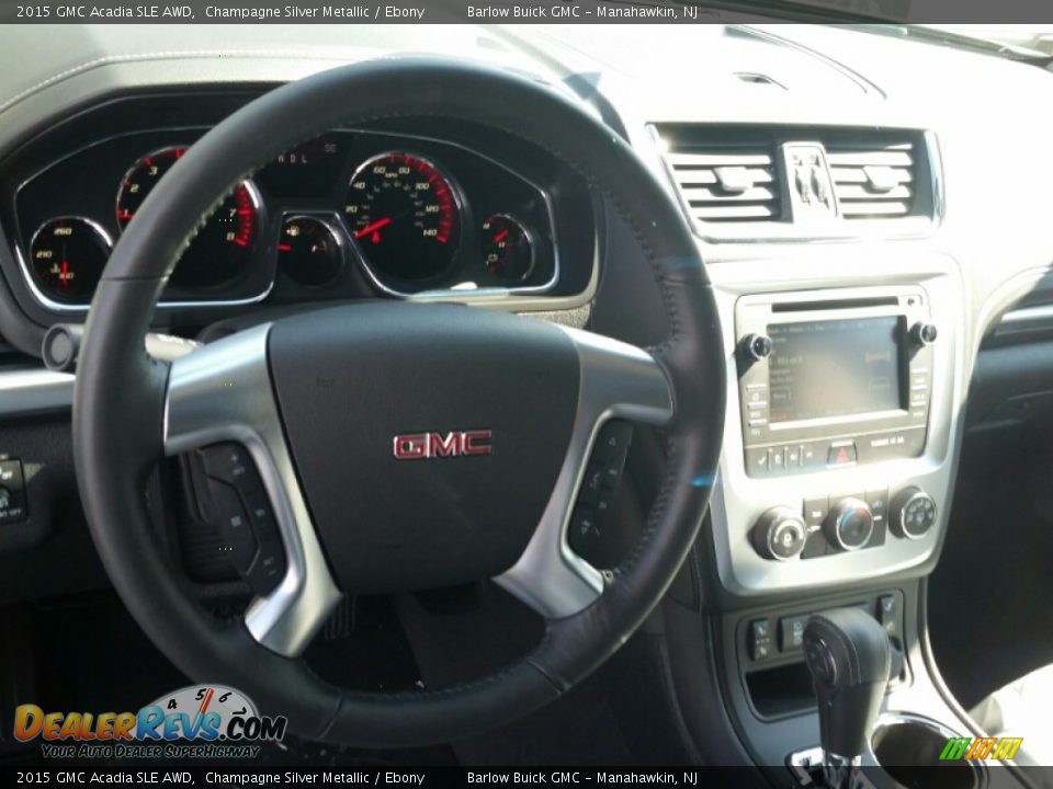 2015 GMC Acadia SLE AWD Champagne Silver Metallic / Ebony Photo #9