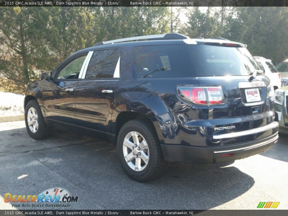 2015 GMC Acadia SLE AWD Dark Sapphire Blue Metallic / Ebony Photo #3