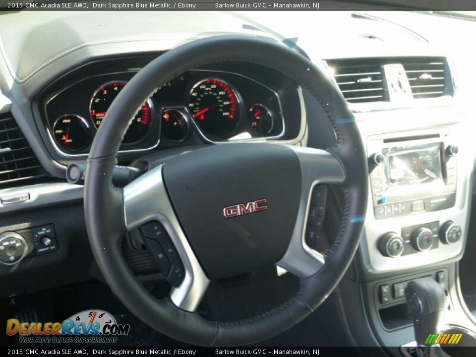 2015 GMC Acadia SLE AWD Dark Sapphire Blue Metallic / Ebony Photo #8