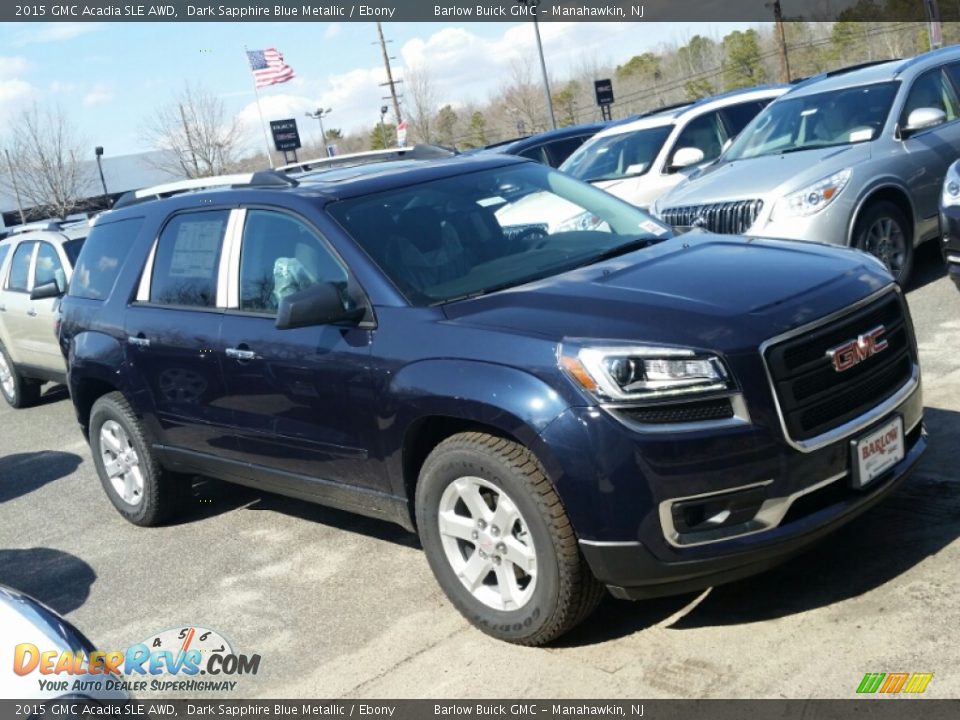 2015 GMC Acadia SLE AWD Dark Sapphire Blue Metallic / Ebony Photo #10