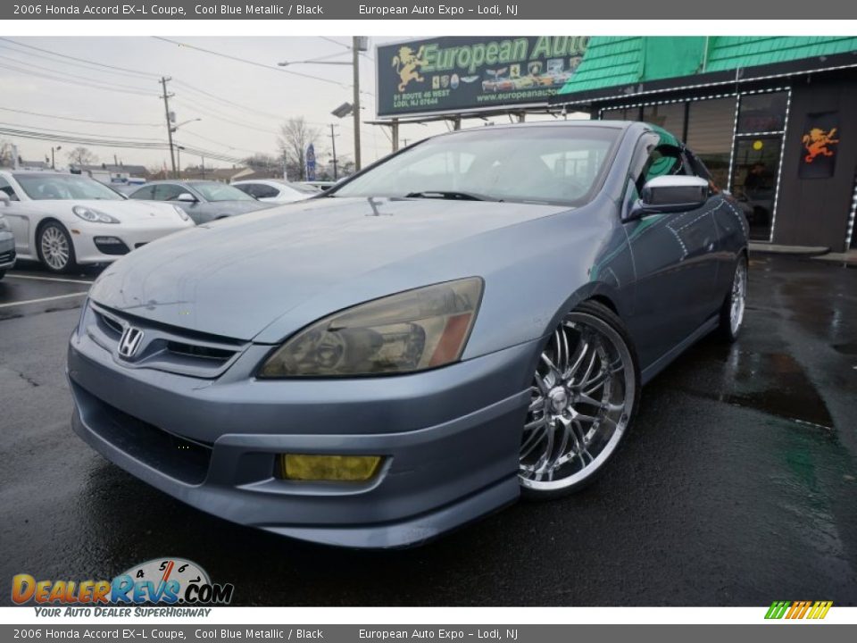 2006 Honda Accord EX-L Coupe Cool Blue Metallic / Black Photo #1