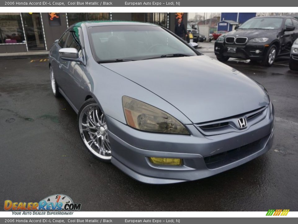 2006 Honda Accord EX-L Coupe Cool Blue Metallic / Black Photo #2
