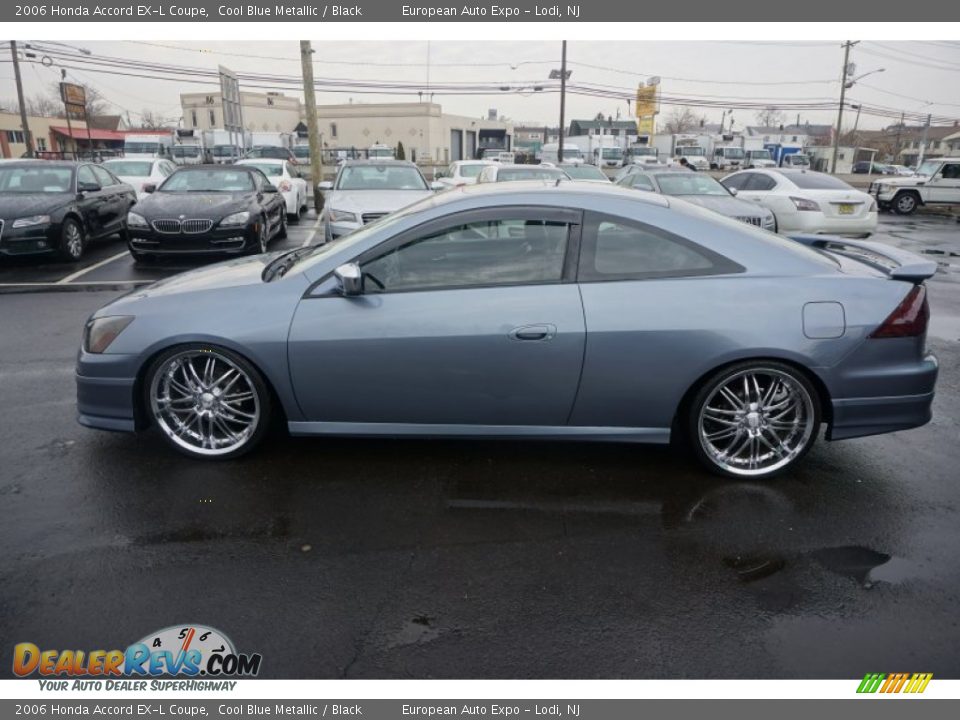2006 Honda Accord EX-L Coupe Cool Blue Metallic / Black Photo #10
