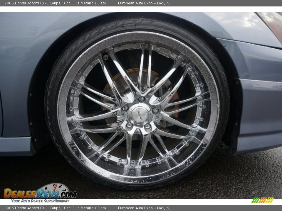 2006 Honda Accord EX-L Coupe Cool Blue Metallic / Black Photo #16