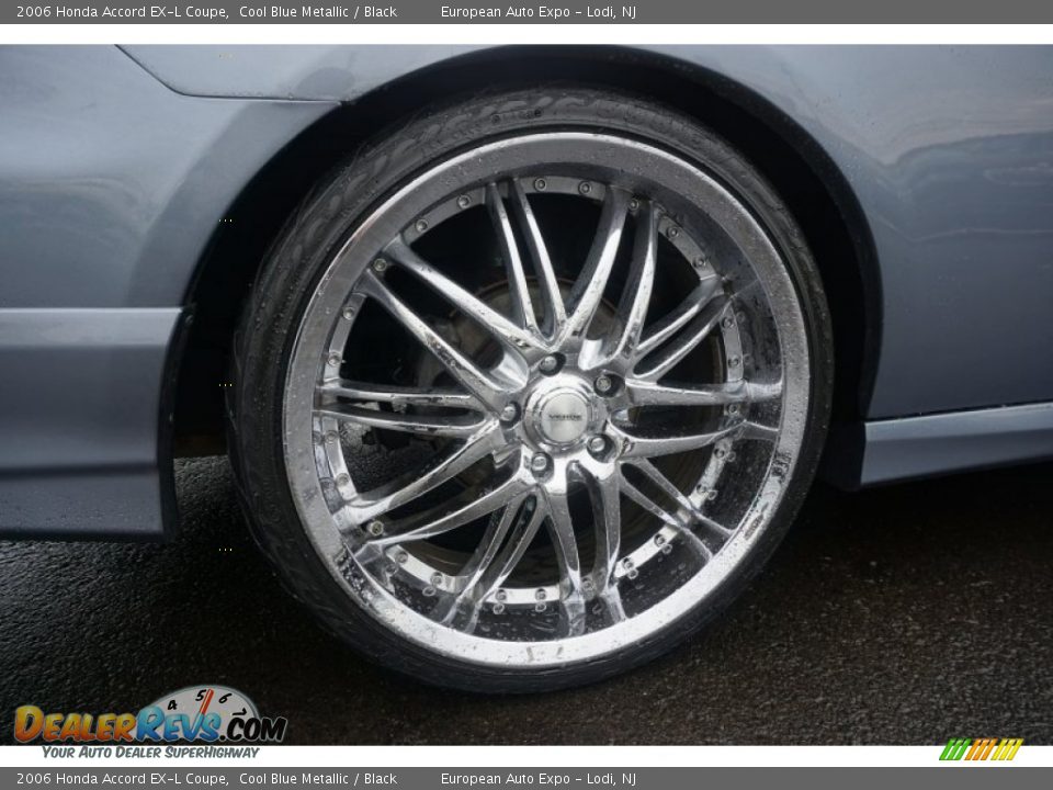 2006 Honda Accord EX-L Coupe Cool Blue Metallic / Black Photo #17