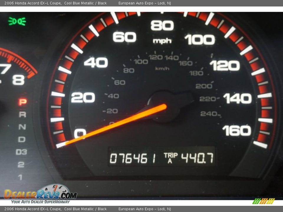2006 Honda Accord EX-L Coupe Cool Blue Metallic / Black Photo #21