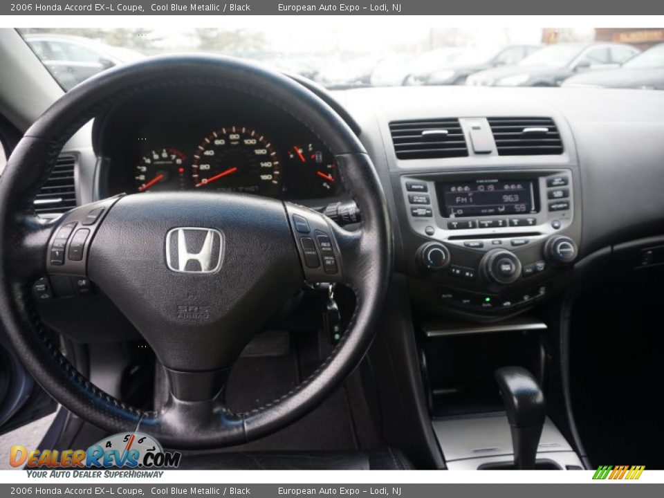 2006 Honda Accord EX-L Coupe Cool Blue Metallic / Black Photo #22