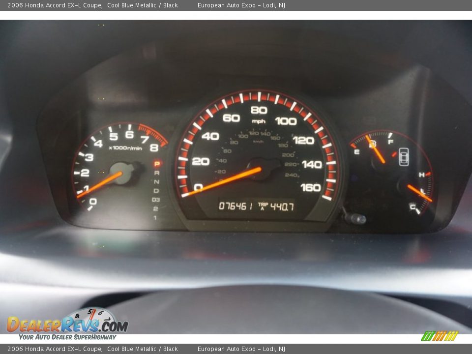2006 Honda Accord EX-L Coupe Cool Blue Metallic / Black Photo #23