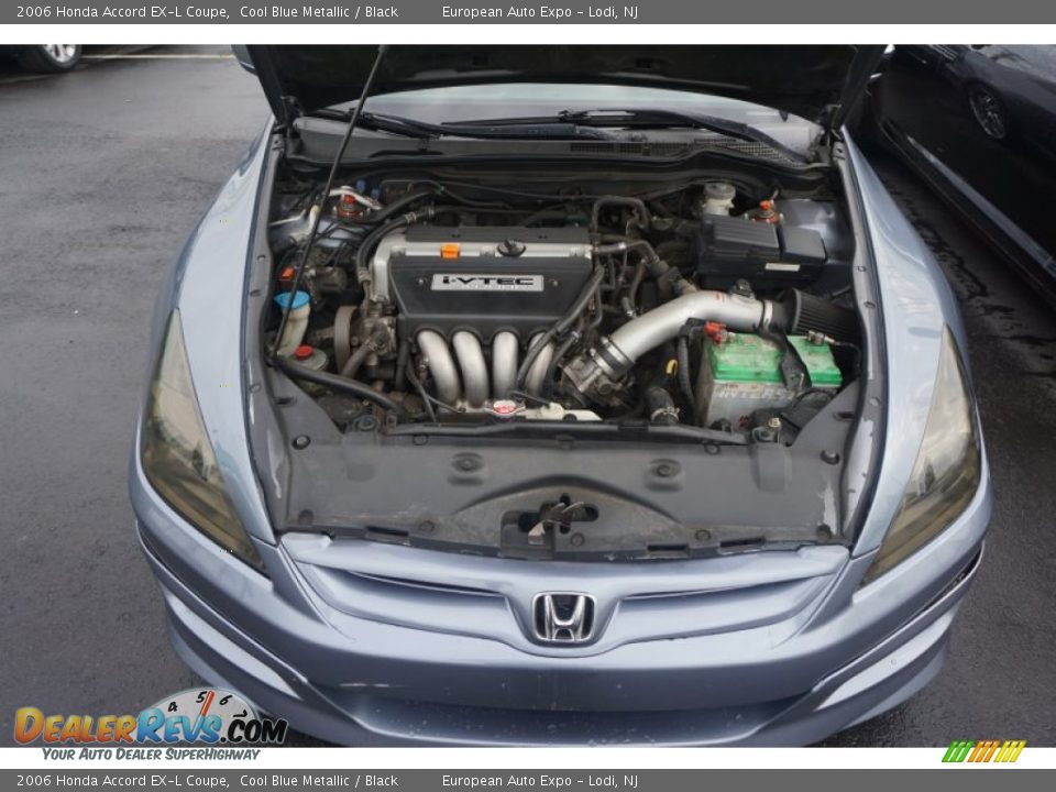 2006 Honda Accord EX-L Coupe Cool Blue Metallic / Black Photo #27