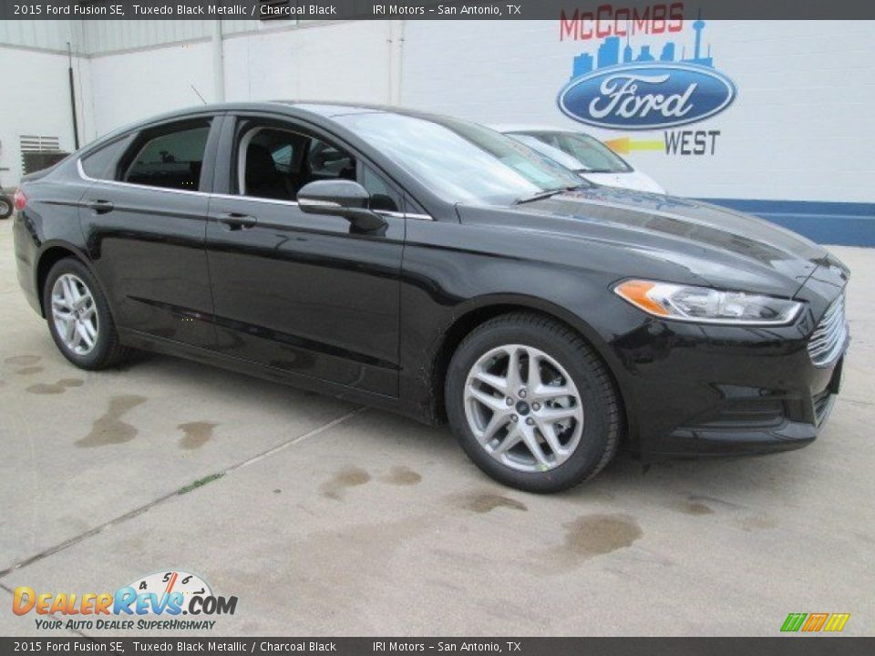 2015 Ford Fusion SE Tuxedo Black Metallic / Charcoal Black Photo #1