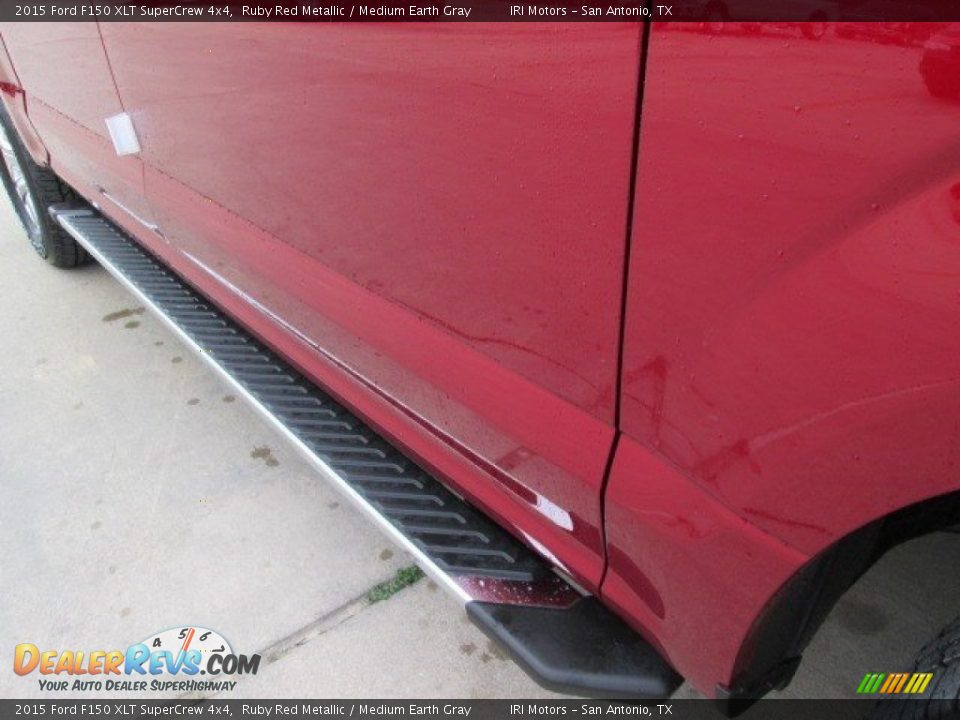 2015 Ford F150 XLT SuperCrew 4x4 Ruby Red Metallic / Medium Earth Gray Photo #5
