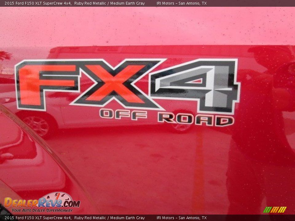 2015 Ford F150 XLT SuperCrew 4x4 Ruby Red Metallic / Medium Earth Gray Photo #14