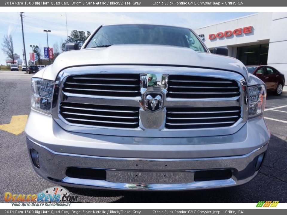2014 Ram 1500 Big Horn Quad Cab Bright Silver Metallic / Black/Diesel Gray Photo #2