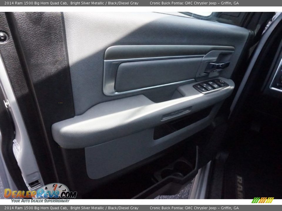 2014 Ram 1500 Big Horn Quad Cab Bright Silver Metallic / Black/Diesel Gray Photo #12
