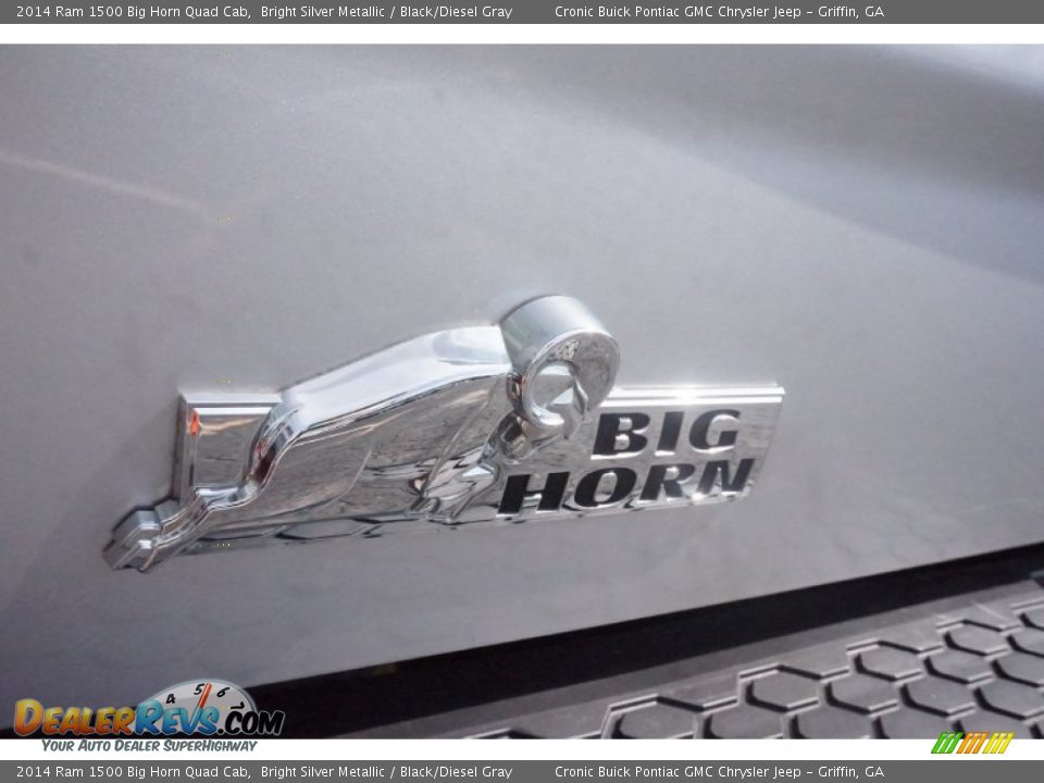 2014 Ram 1500 Big Horn Quad Cab Bright Silver Metallic / Black/Diesel Gray Photo #17