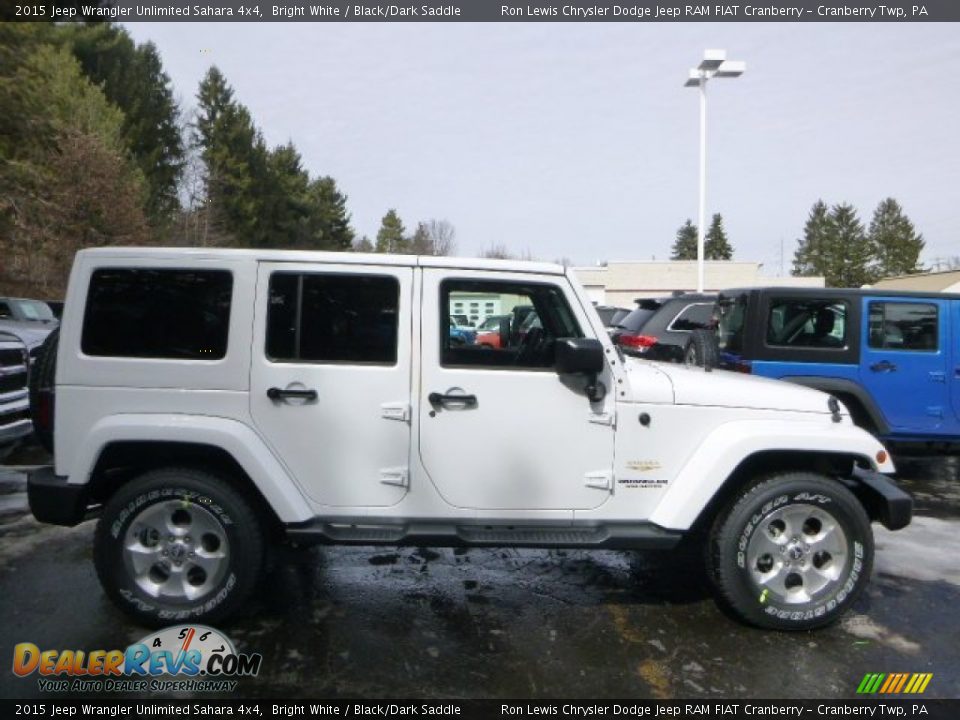 2015 Jeep Wrangler Unlimited Sahara 4x4 Bright White / Black/Dark Saddle Photo #7
