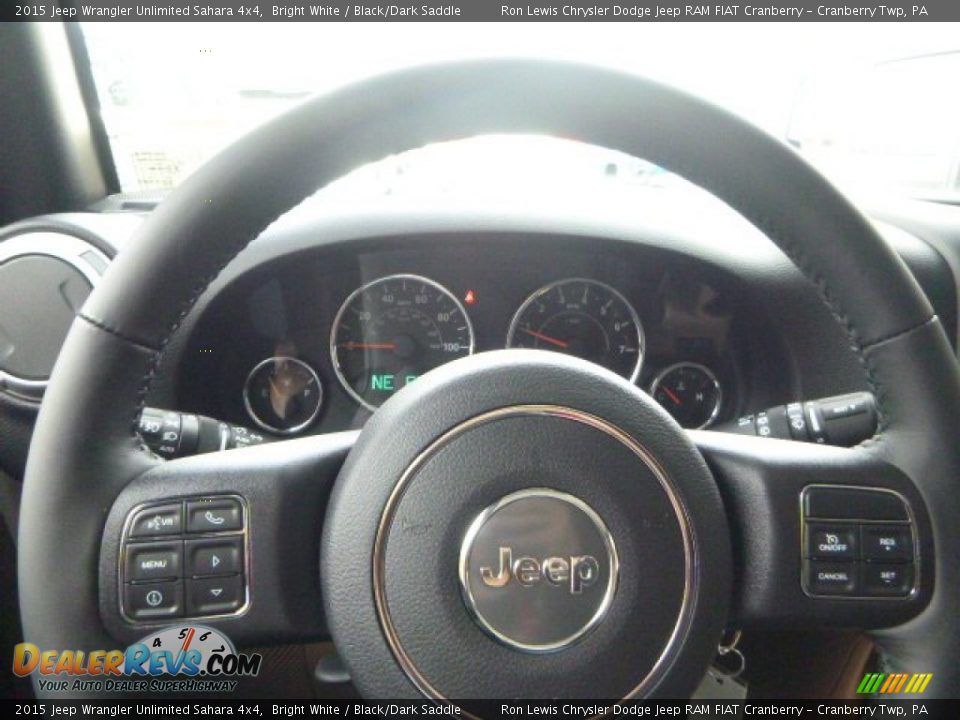 2015 Jeep Wrangler Unlimited Sahara 4x4 Bright White / Black/Dark Saddle Photo #18