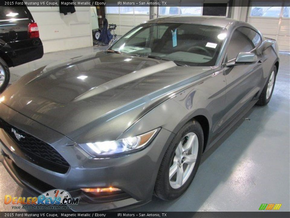 2015 Ford Mustang V6 Coupe Magnetic Metallic / Ebony Photo #3