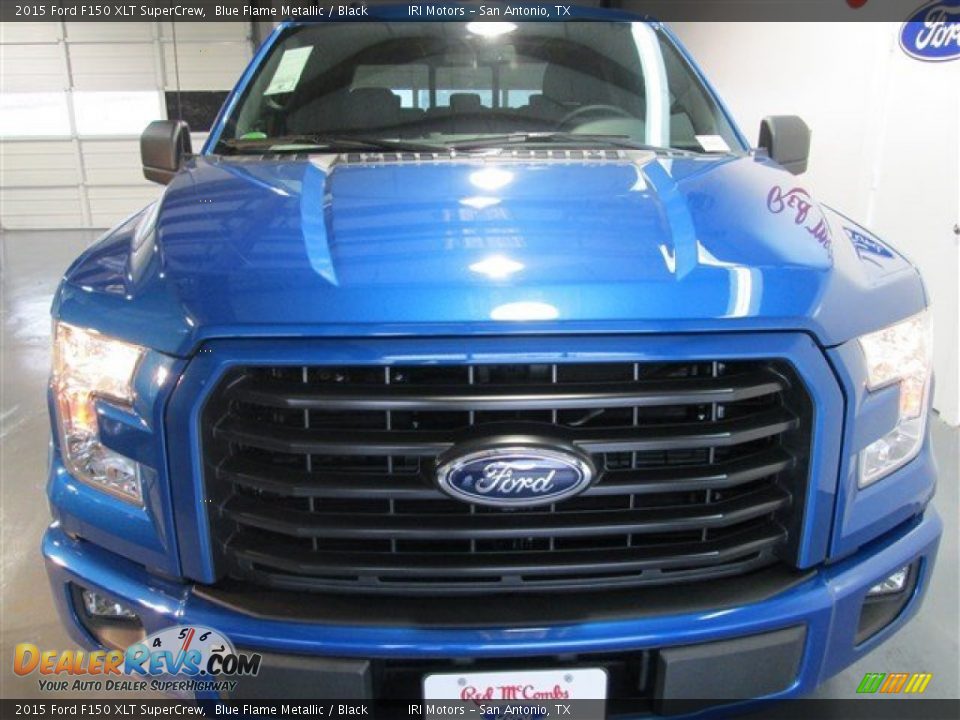 2015 Ford F150 XLT SuperCrew Blue Flame Metallic / Black Photo #2