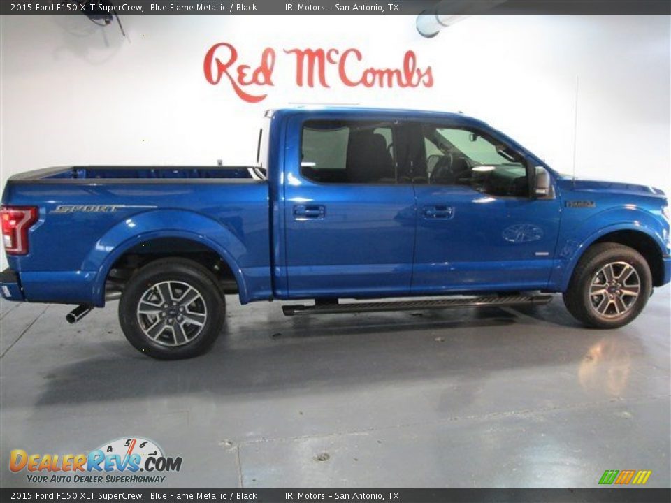 2015 Ford F150 XLT SuperCrew Blue Flame Metallic / Black Photo #9
