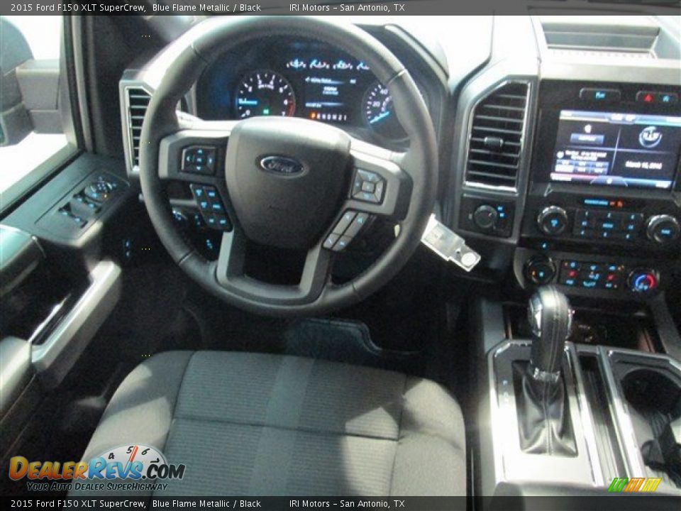 2015 Ford F150 XLT SuperCrew Blue Flame Metallic / Black Photo #12