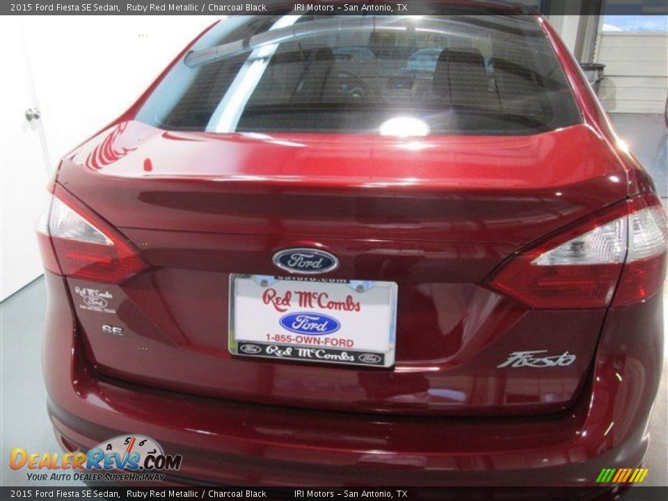 2015 Ford Fiesta SE Sedan Ruby Red Metallic / Charcoal Black Photo #5