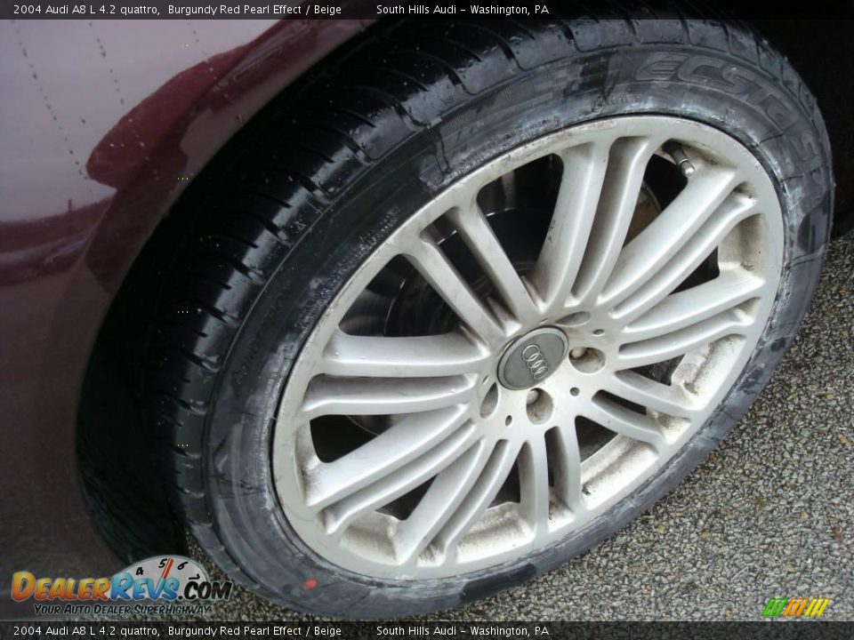2004 Audi A8 L 4.2 quattro Burgundy Red Pearl Effect / Beige Photo #7